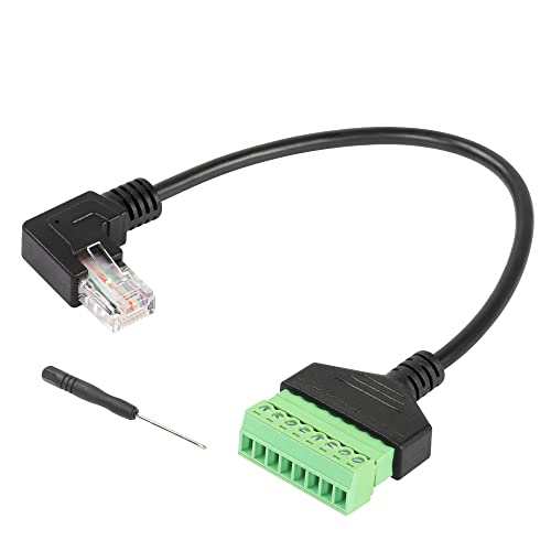 RJ45 Schroef Terminal RJ45 Man tot 8 Pin Schroefblok Terminal Solderless Kabel voor Cat5/6/7 Ethernet Extender AV CCTV Network Adapter (Links)