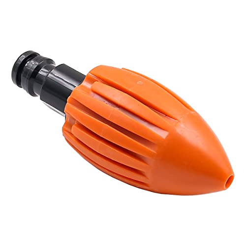 Sea Riower Cleaning Nozzle, The Water Rocket Riool Druk Wasmachine Nozzle, Quick Release Drain Cleaning Water Nozzle, Past Tuinslang (Orange) 3