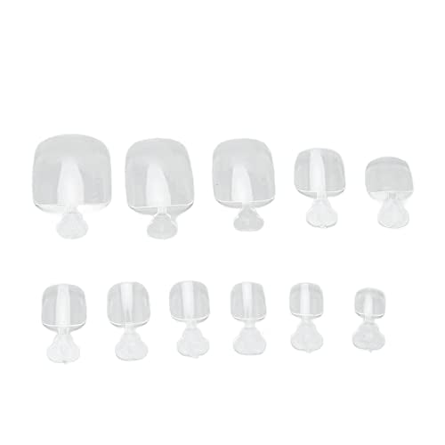 550Stuks Valse Teenail Tips Volledige cover Duidelijke kunstmatige Ultrathin Multi Size ademende teen Nail Tips met opslag doos 5