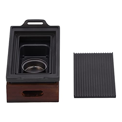 Houtskool BBQ Grill, Outdoor Rookloze Tafelblad Barbecue Plate, Non Stick Barbecue Griddle voor Camping Wandelen Picnicks Reizen 4