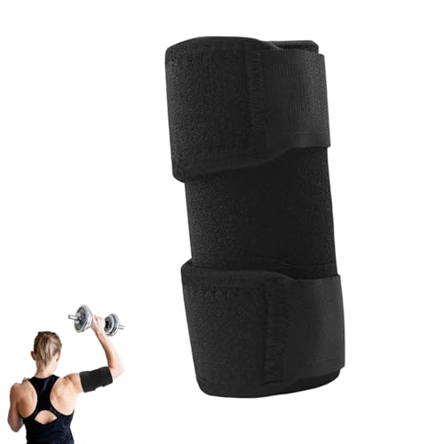 Upper Arm Cuff Compressie Top Armband Double Layer Push Stop verstelbare armband Bandage voor Biceps Triceps Elleboog Sleeve Gym Training Unisex Zwart