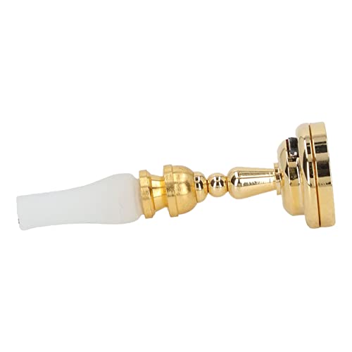 Dollhouse Desk Lamp, 1:12 Dollhouse LED Realistisch Mini Retro Bureau Lamp Metal Frosted Shade Tafellamp voor Poppenhuis Decoratie 3