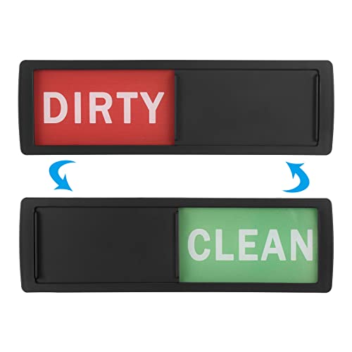 Vuile Schoon Vaatwasser Magneet, Vaatwasser Keuken Organisatie Eenvoudig te Schuif Schoon of Dirt Sign Magneet, Zwart (roodgroen) 4