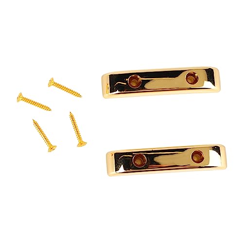 Basduim Rust Jazz Duim Rust Bass Duim Rust 2 Pieces Bas Duim Rust Anti Slip Lichtgewicht Jazz Guitar Finger Rest Guitar Thumb Rest voor comfortabel spelen instrument (GM03 Gold)