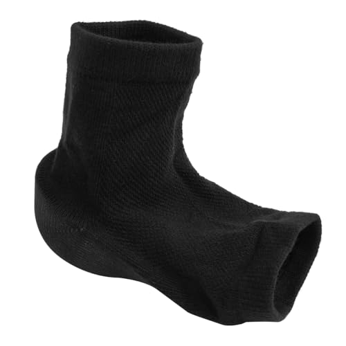 Hoogteverbetering Inlegzool Sokken 3,5cm Binnenkant Heel Pads voor mannen en vrouwen, Non-Slip SEBS Half Kussens, Bionic Thickened Sock Covers, Black, Nylon Cotton 3