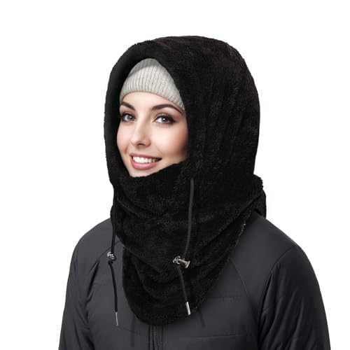 Balaclava, balaclava gezichtsmasker, winddicht full face masker, verstelbaar skimasker, balaclava, winter voor mannen en vrouwen, unisex, balaclava, kap, fleece hoed, winterhoed,, zwart