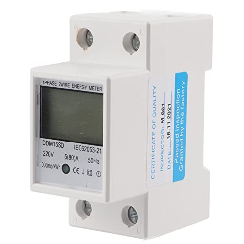5-80A DDM15SD LCD Backlight Digital Display Single Phase Electronic Energy KWh Meter Energy Meter Spanning Testers