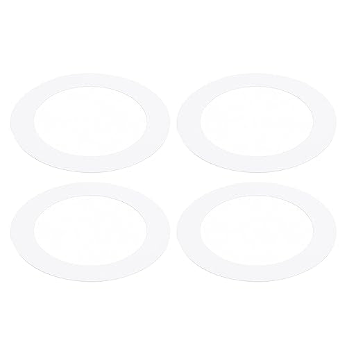 Ringen draaien voor 3 Inch Verzonken licht, Cover Plate, 4 stuks Running Rings, Plafond Cover, Wandverlichting, Tinplate Light, Vloerlamp, LED ID 3,18 Inch AD 4,52 Inch, Matte afwerking, Wit