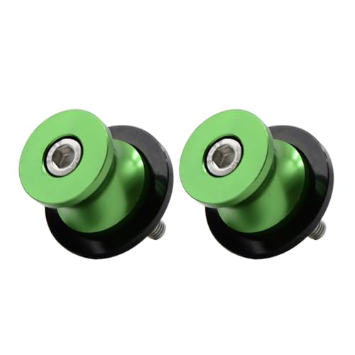2 stuks 10 mm groene aluminium motorfiets zijstandaardpennen voor sportfietsen, straatfietsen, achtergrond en paddockliftstellen