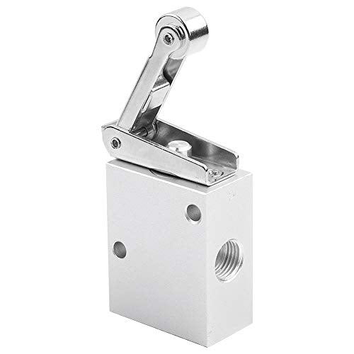 Pneumatische mechanische klep, PT 1/4 draad 2 Positie 3 Weg, 10 * 4 cm/3.9 * 1.6 Inch Roller Type Mechanisch Klep