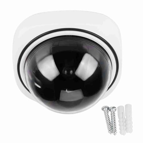 Dummy Security Camera Fake Outdoor Binnen Draadloze Dome, Simulated Security Camera met LED-licht voor thuis kantoor (zonder Batterij)