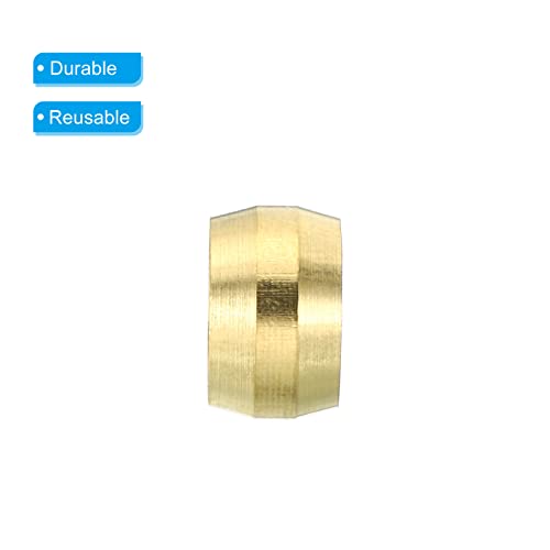 10mm Tube OD Messing Compressie Mouwen Ferrules 20 Pack Messing Ferrule Fittings Messing Compressie Past Assortiment Kit 4