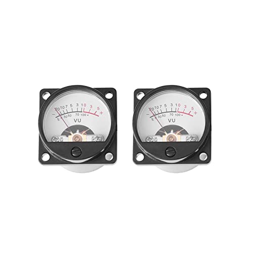2 Pack VU Meter met warme achtergrondverlichting voor audioniveauopname, Wordt geleverd met stuurprogrammabord - Analoge audioniveauversterkerpaneel 3