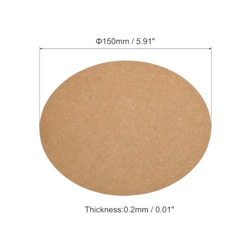 5.9 Inch rond karton papier, 40st 200gsm Dikke lege schijf cirkels Slices voor DIY Craft kunst tekenen Schilderen Schrijven, Bruin