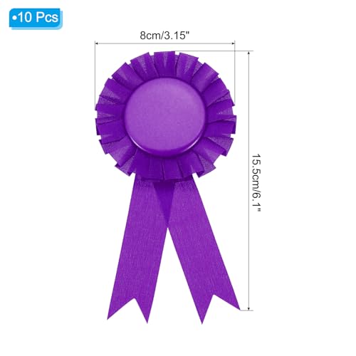 Blanke Award Ribbon, 10st Prijs Ribbon Award Medal Winnaar Ribbon Erkenning Deelname Ribbon voor Wedstrijd, Sportevenement en Feest, Bruiloft, Paars