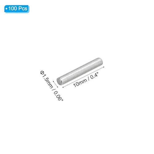 304 Roestvrij stalen naalden 1.5 x 10 mm, 100 stuks Metalen pennen voor Shelf Steunen voor Bunk bevestiging Meubilair Bevestiging