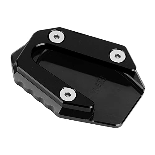 Parkeren Kickstand Extension Pad Side Stand Support Fit voor Yamaha YZF R25/YZF R3/MT-25/MT-03 2014-2019(Zwart)