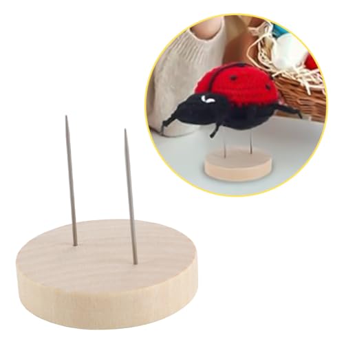 10 st houten haak poppenstandaard, Handgemaakte haak poppenstandaard met metalen pennen voor Amigurumi poppen en cijfers 5