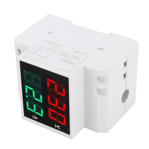 AC Din Rail Meter Enkele fase Dubbele LED Display Voltmeter Ammeter Spanning Stroommeter AC80-300V 0,1-99.9A AC DIN Rail 5