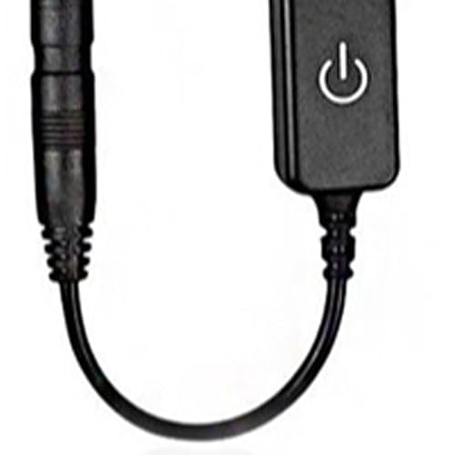 Mini LED Dimmer Touch Switch DC12-24V LED Touch Inline Dimmer LED Strip Light Dimmer Brightness Controller Dimmen On Off Switch Controller (BLACK) 5