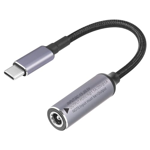 100W PD Laptoplader Adapter Kabel DC 6330 Vrouwelijke invoer naar USB Type C Man Power Extension Kabel voor mobiele telefoons Tablets