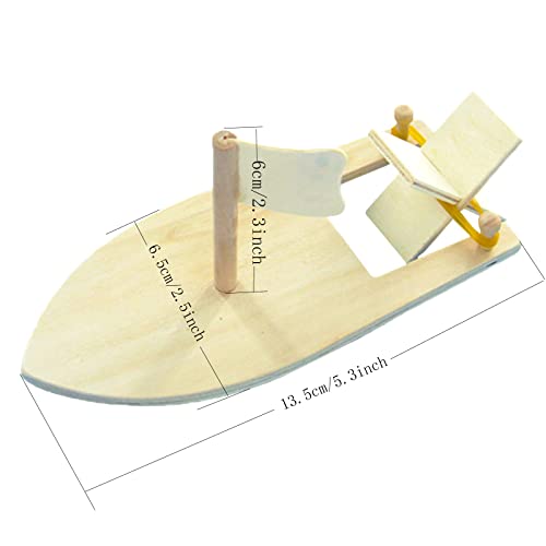 6 stuks DIY houten zeilboot, DIY houten kinderschip, zeilboot modellen, voor het ontwikkelen van creatieve denken in kinderen 4