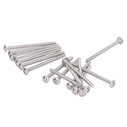 50 st. Flange Globe hoofd Schroeven, A2-70 roestvrij staal knoppen hoofden Allen Caps Bolts Kit Full Thread(M3*50MM) 4