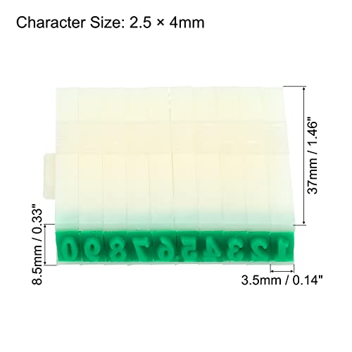 Afneembare nummerstempel, 4mm Plastic 9 Digits Lettergrootte 6 Digit 0-9 Combinatieset voor kaarttag Scrapbook Craft Making Education