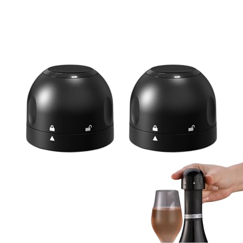 2 stuks wijn flessendop, Vacuüm wijnfles dop, Champagne Stoppers Vacuüm, met luchtdichte sluiting voor het bewaren en bewaren van verse rode wijn