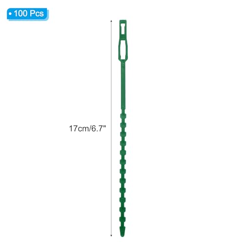 Vines Attachment, 100 st Plastic gebonden gesp haken Tuinieren Grapes Ondersteuning Stripping Clips Vaste plant houder voor het beveiligen van druiven bloemen Groenten, Groen
