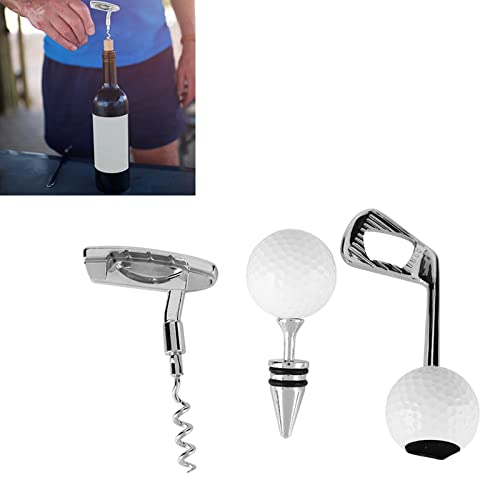 Flessenopener Set Golfvorm Kurkentrekker Rode Wijn Bier Flesopener Wijnstopper voor Bar Club Bruiloft Viering Gift Keuken Gereedschap Set 3