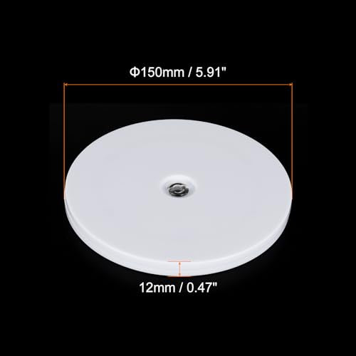 6 Inch Heavy Duty Rotating Swivel Stand met stalen kogellagers, 1 Stuk 360° Rotatie Draaibare Lazy Susan Base voor Grote Screen TV Computers Monitors, Wit