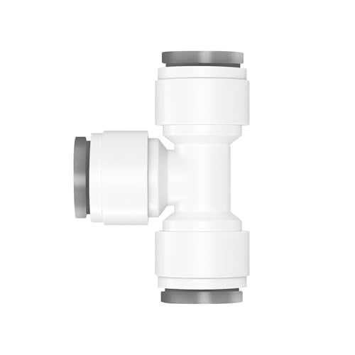 1pc waterslang connector, tee 1/4 inch met snelle koppeling, omgekeerde osmose waterfilter