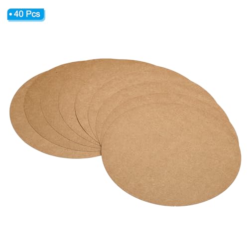 5.9 Inch rond karton papier, 40st 200gsm Dikke lege schijf cirkels Slices voor DIY Craft kunst tekenen Schilderen Schrijven, Bruin 3