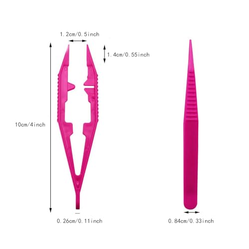 12 stuks Plastic Tweezers, 10cm Reptielen Voederbalk DIY Kleurrijke Craft Tweezers Kids Tweezers Amfibieën Voederhulpmiddel voor kralen Picking Fuse, voeden Reptielen