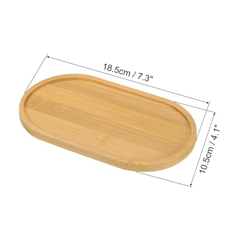 Bamboe Houten Saucer, 20x10cm Rechthoekige Houten Plant Drainer Bonsai Planten Dish Succulent Plant Pot voor Home Balkon