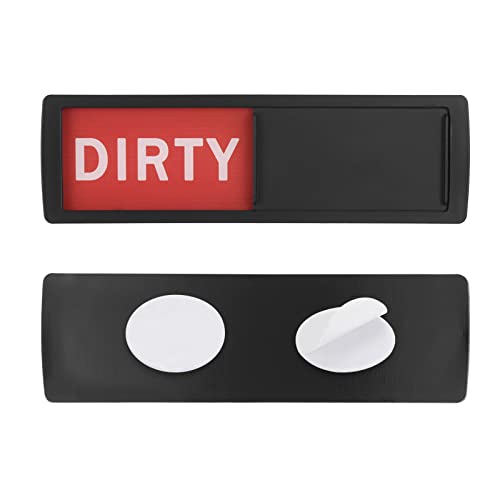 Vuile Schoon Vaatwasser Magneet, Vaatwasser Keuken Organisatie Eenvoudig te Schuif Schoon of Dirt Sign Magneet, Zwart (roodgroen) 5