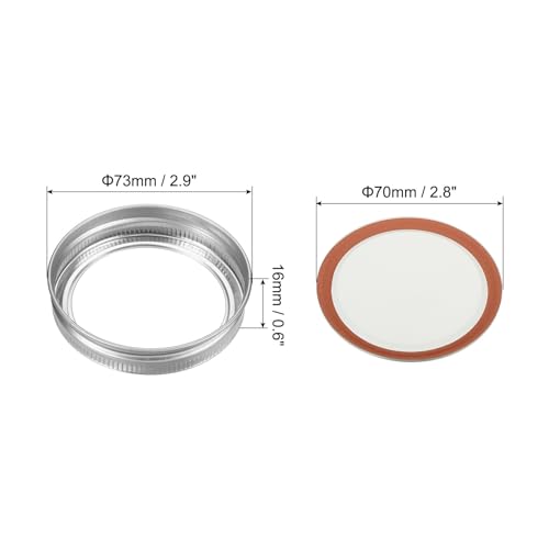 70mm Plain Mond Iron Mason Jar deksels, 1Set/6 Pack Split-Type Canning Jars Caps voor Keukenopslag