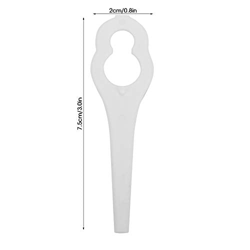 50 stuks grastrimmers, kunststof reservebladen, grasmaaierdelen voor Bosch ALM 28 30 (wit) 3