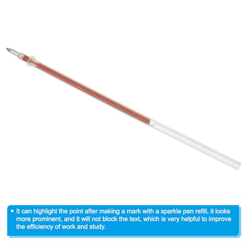 1mm Gel Pens Refills, 24 Pack Sparkle Metallic Ink Grease Point voor volwassenen Kleurplaten Scrapbooking Art Tekening Journaling, Bruin 4