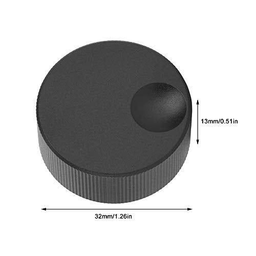 Volumeschakelaar Knob 32x13mm Black Frosted Solid Aluminium Knob voor 6mm Potentiometer