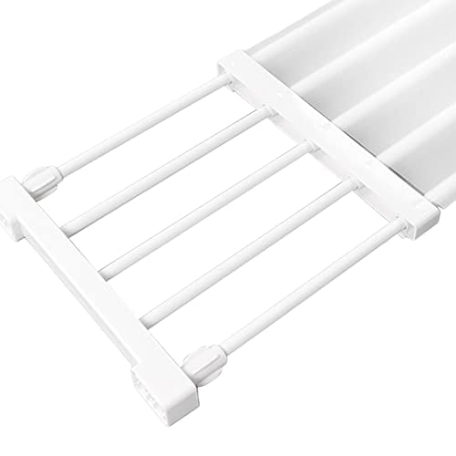 DIY Kabinet Divider opslagrek, eenvoudige installatie Uitbreidbaar 40 pond draagbaar Multifunctioneel toevoegen Extra ruimte cabinet spanning plat voor badkamer (38-55cm/15-8,6 Inch Lengte) 4