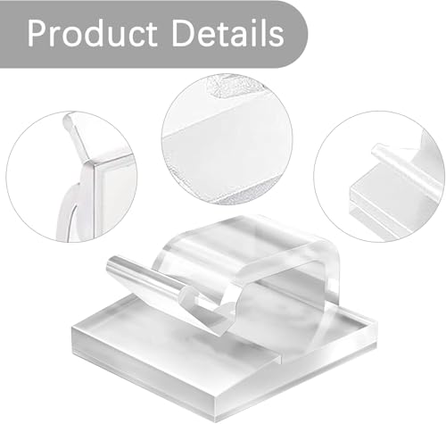 Pak van 60 Transparante Lichtkettingen, Self-Adhesive Hooks, Fairy Lights, Multifunctionele Bureau Kabelhouder, Outdoor Fairy Lights, Fixing Clips, voor Kabelbijlage, Lichte ketting 3