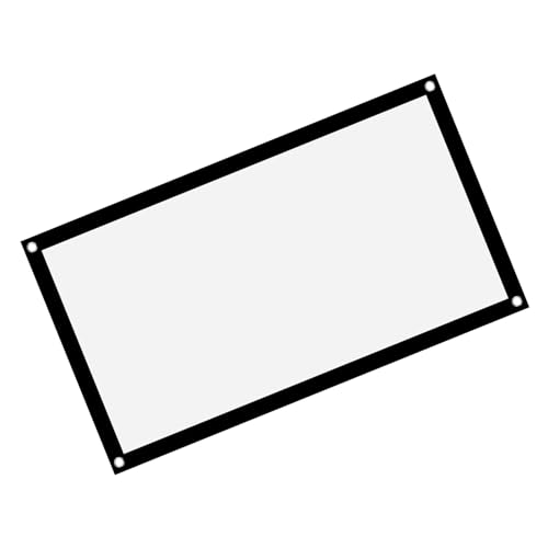Witte Projectieschermen, Niet-kreuk Wit Projectorscherm, 16:9 Dikker Draagbaar Projectorscherm Opvouwbaar voor Buitenfilm, Kampen (-2610190065711)