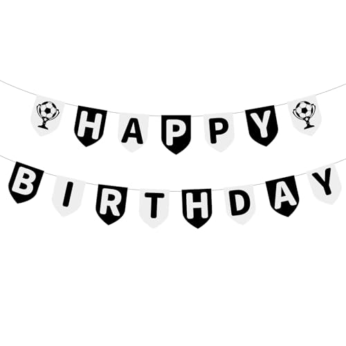 Voetbal Gelukkige Verjaardag Banner, Pre-strung Voetbal Thema Verjaardag Banner Voetbal Party Decoraties Banner voor jongens Meisjes Voetbal Fans Verjaardag Party