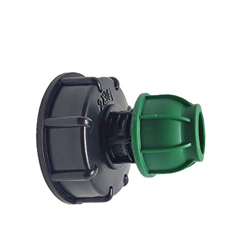 kunststof water slang buis, IBC tank adapter S60X6 naar MDPE rechte buis montage