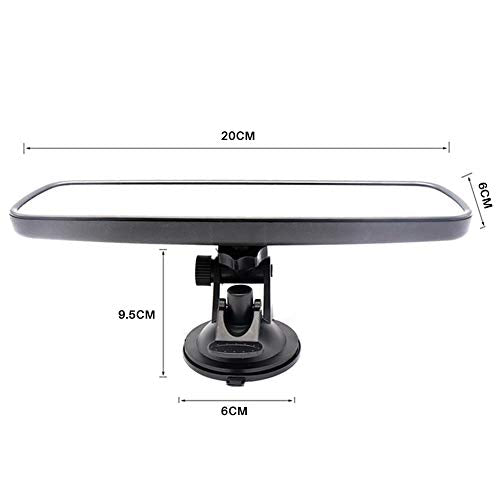 Interieurspiegel voor auto's, Universal Black Car Truck Mirror Interieur achteruitkijkspiegel met Zuigbeker achteruitkijkspiegel (1 PC) 4