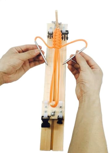 Houtparacord Jig armband polsband Maker DIY Craft Tool voor parachute koord Vlechten Weven met Hanks Gratis Gesp 35cm 5