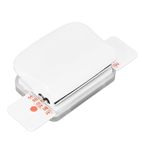 Handmatige Binding Machines, 6 gaten Professionele Mini Binding Machines, Metalen snijkop, 0.24 Inch Diameter, Quick Positioning voor Papier (Wit)