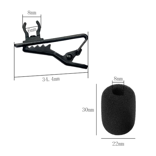 30 st. Lapel-microfoon Vervanging Kit, 24st Schuimmicrofoon Hoesbeschermer Miniheadset Microfoon Windschermen 6Scs Microfoon Tie Clips voor Lavalier Lapel Microfoon Headset Microfoons
